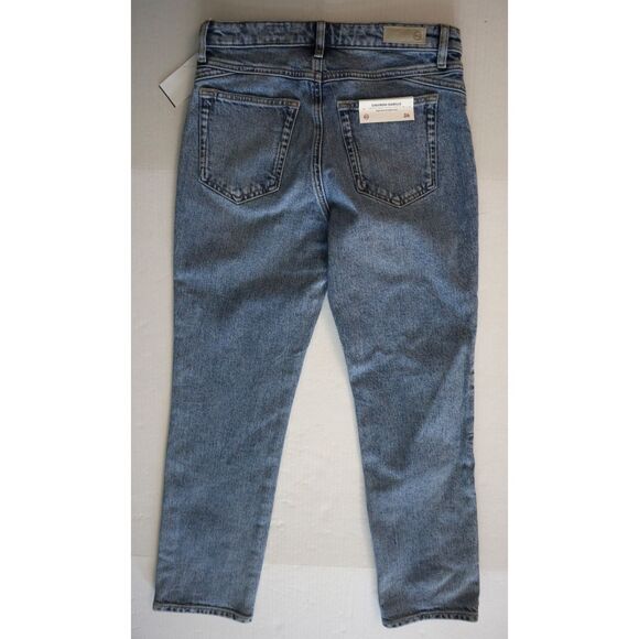 Adriano Goldschmied WMN Sz 26 Blue Chevron Isabelle HR Straight Crop Jeans - Picture 2 of 12